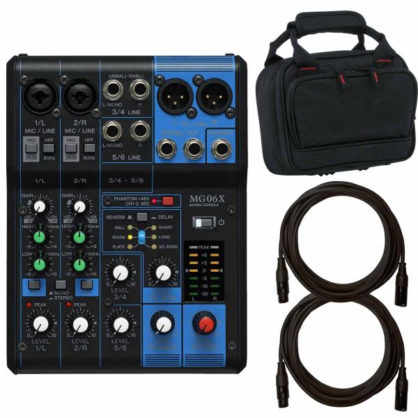 Yamaha MG06X Stereo Mixer with Gator Cases Nylon Bag | IDJNOW