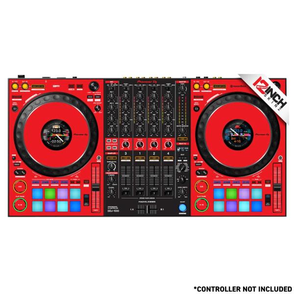 12 Inch Skinz (11) Piece Colored Kit for Pioneer DDJ-1000 - Red/Black
