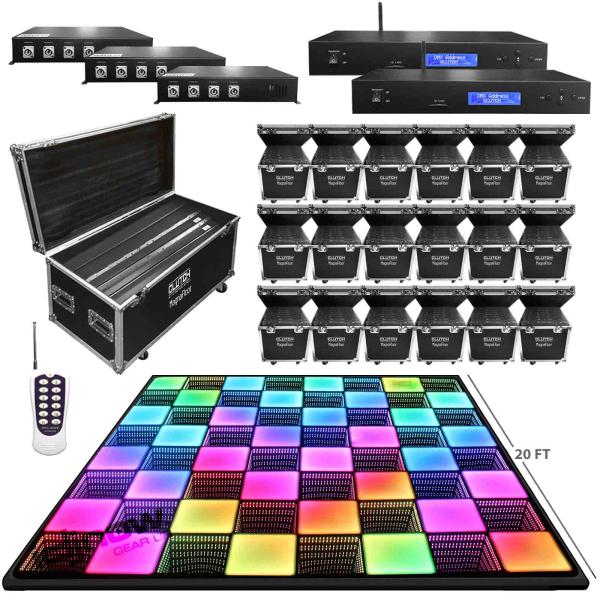 20x20 Complete System Dance Floor with 72x Glow & 72x Infinity Panels