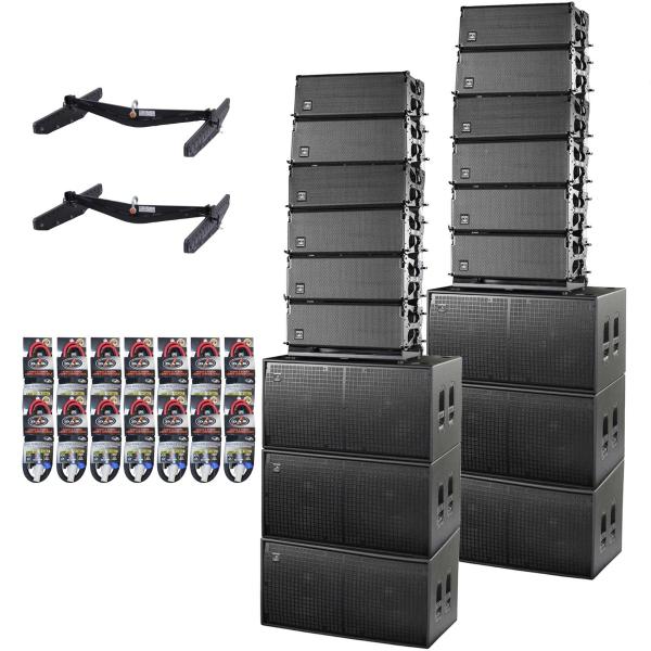 (12) DAS Event 210A 10" Line Array Speakers with 18" Subwoofers & Rigging