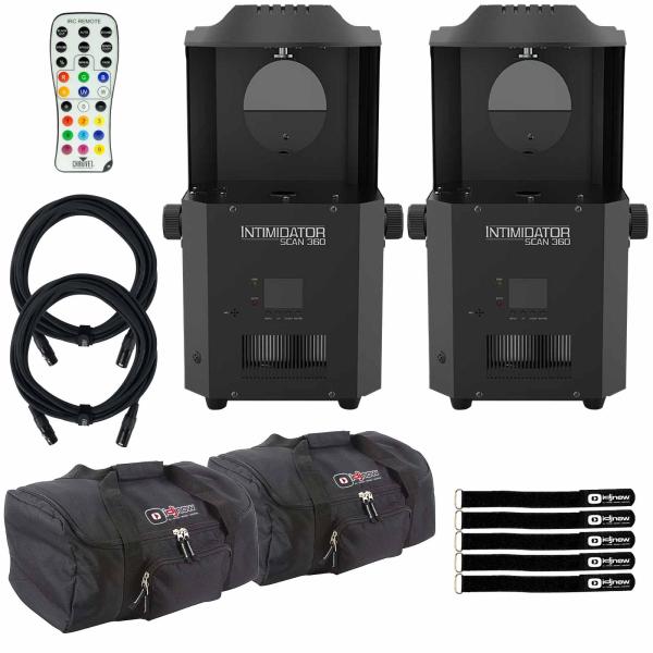 2x Chauvet DJ Intimidator Scan 360 Scanners & Bags | IDJNOW
