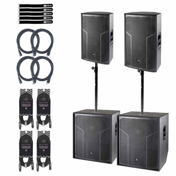 (2) DAS Action-515A Action 500 Series 15" Speakers with 18" Subwoofers