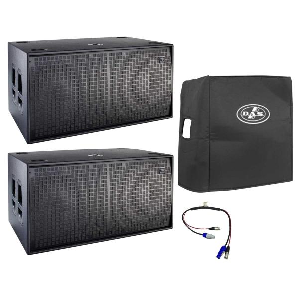 (2) DAS Event 218A Dual 18” Powered Subwoofers Package