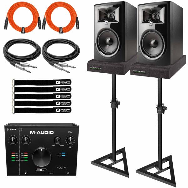JBL 306P MkII Monitors with M-Audio USB Audio Interface | IDJNOW