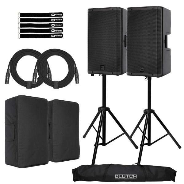 (2) RCF ART 915-A 15" Digital Active Speaker Systems with Tripods
