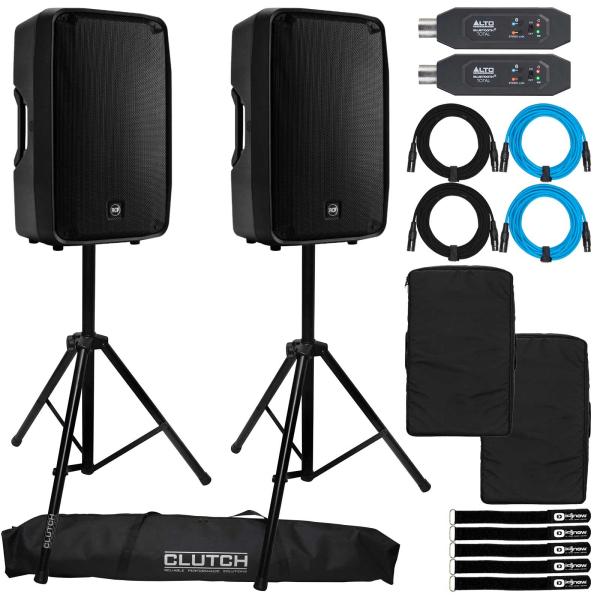 (2) RCF HD35-A 15" Powered Speakers with Bluetooth Receiver