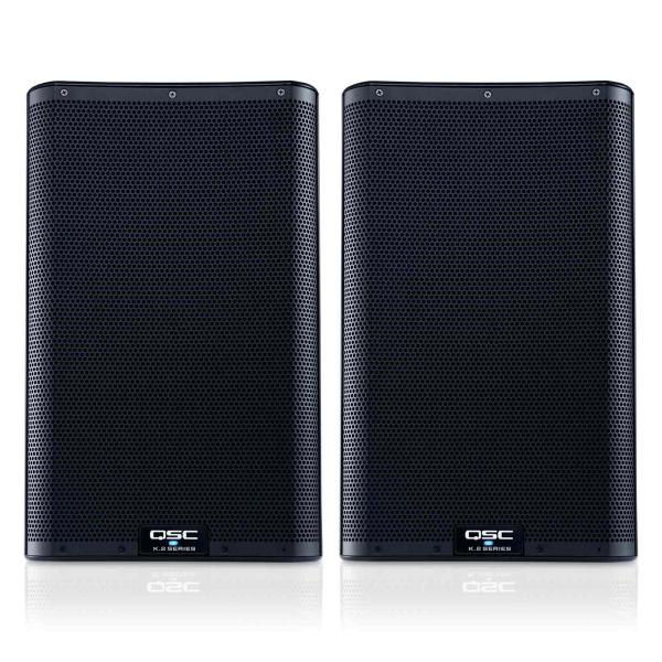 (2) QSC K10.2 K2 Series Two-Way 2000W Powered Loudspeakers with 10" Woofers Dual Package
