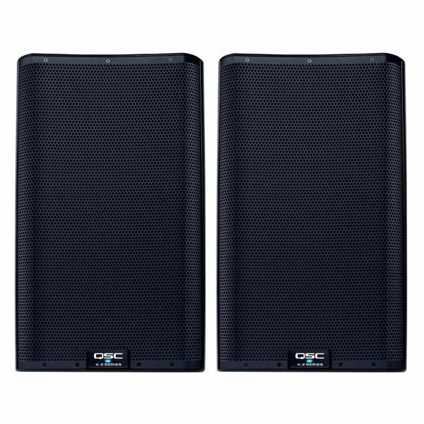 (2) QSC K12.2 K2 Series Two-Way 2000W Powered Loudspeakers with 12" Woofers Dual Package