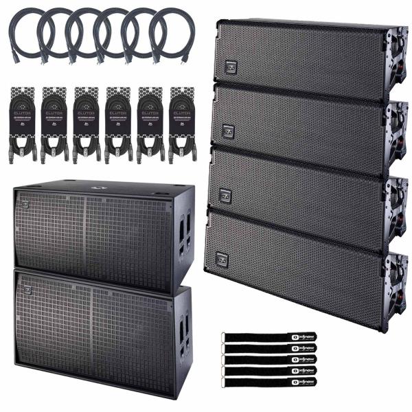 (4) DAS Event 210A Dual 10" Line Array Speakers with 18" Subwoofers