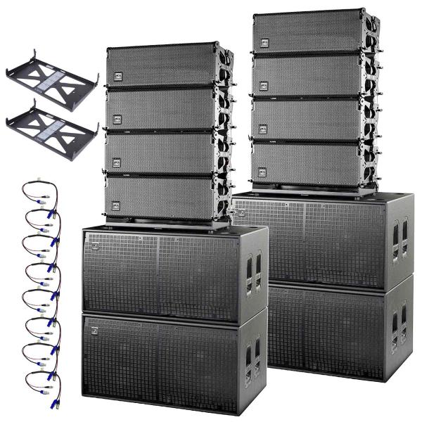 (8) DAS Event-208A Dual 8" Line Array Speakers & (4) Dual 18" Subwoofers