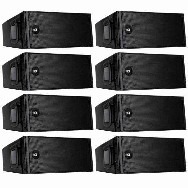(8) RCF HDL 20-A Active Line Array Module Speakers Package