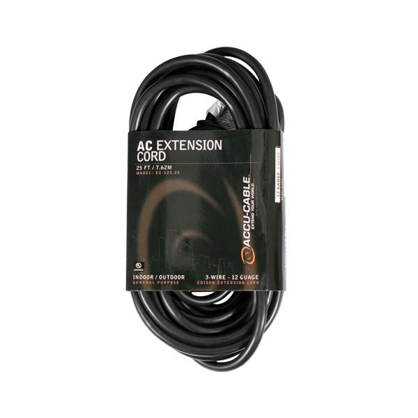 ADJ EC123-25 25FT 3-Wire 16 Gauge Edison AC Extension Cord