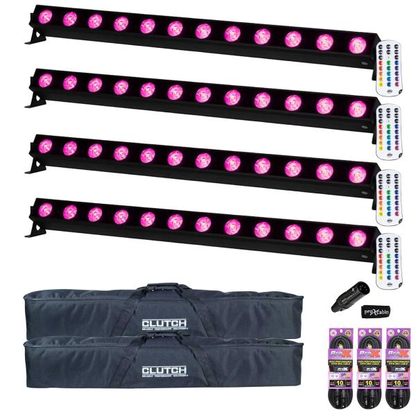 ADJ UBL12H 41.75" Linear Wash Lights (4 Pack) + Bags Package