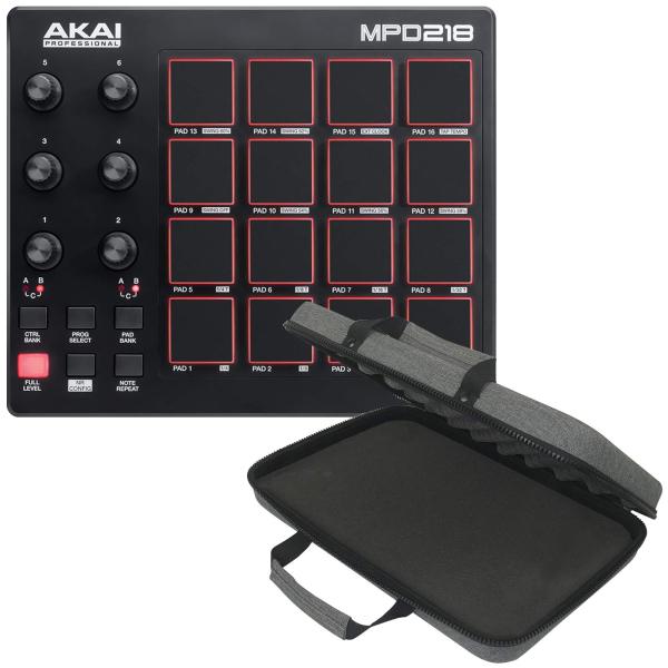 Akai MPD218 Pad Controller with Utility Case Package | IDJNOW Akai MPD218 Pad Controller with Utility Case Package | IDJNOW