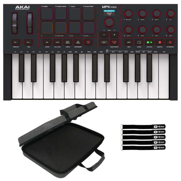 Akai Professional MPK Mini 4 25-Key Black Keyboard with Case
