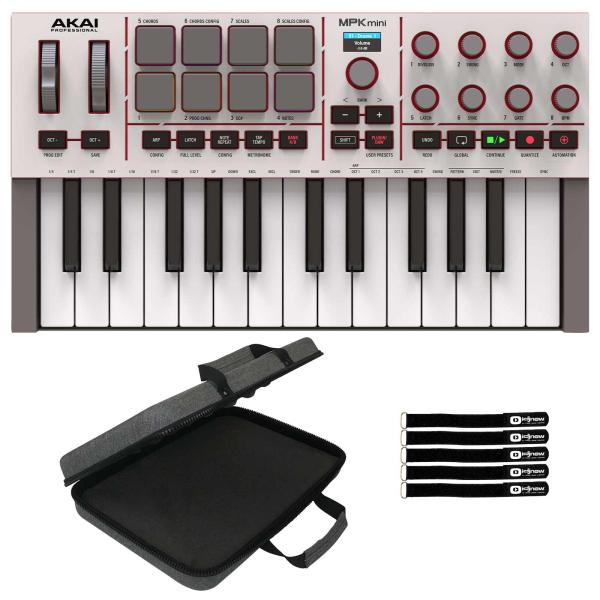 Akai Professional MPK Mini 4 25-Key Grey Keyboard Controller & Case