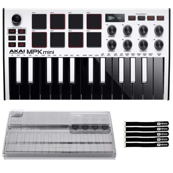 Akai Professional MPK Mini MK3 Keyboard Controller in White with Cover