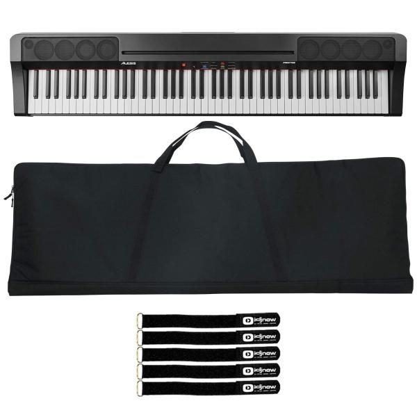 Alesis PRESTIGE 88-Key Digital Piano with Gig Bag for Keyboards