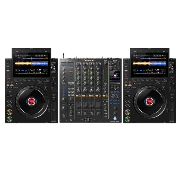 AlphaTheta CDJ-3000X DJ Player 2-Pack with Pioneer DJ DJM-A9