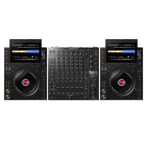 Uです　Pioneer DJ CDJ-3000 AlphaTheta CDJ-3000X Player 2-Pack with Pioneer DJ DJM-V10