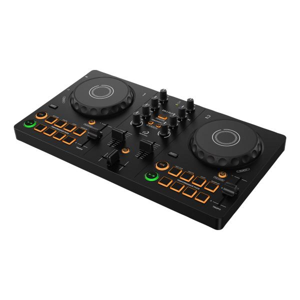 AlphaTheta DDJ-FLX2 Controller with Monitors & Headphones
