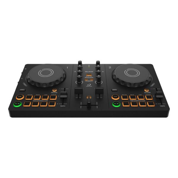AlphaTheta DDJ-FLX2 Controller with Monitors & Headphones