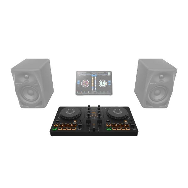 AlphaTheta DDJ-FLX2 DJ Controller with Case & Headphones