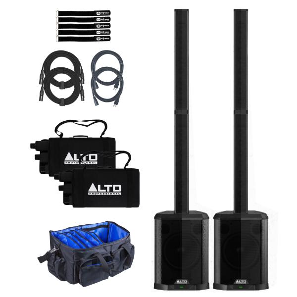 Alto Professional TS112C Portable Column Active Array DJ PA Speaker w Mixer Pair