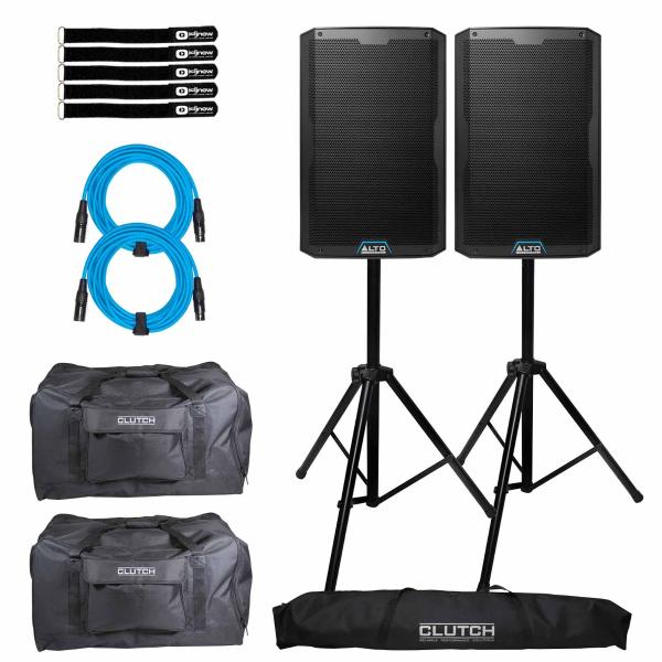 Alto Professional TS415 15" Speakers with Tote Bags & Stands Duo Pack