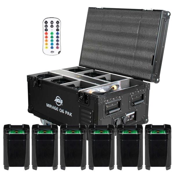 ADJ MIRAGE Q6 PAK BLACK Up Lighting System | IDJNOW