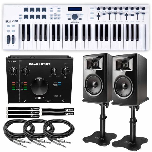 Arturia Keylab Essential 49 Keyboard Controller with JBL 6" Monitors