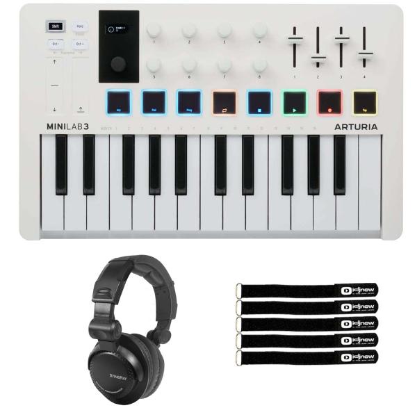 Arturia MINILAB-3-WHITE Keyboard Controller with DJ Headphones