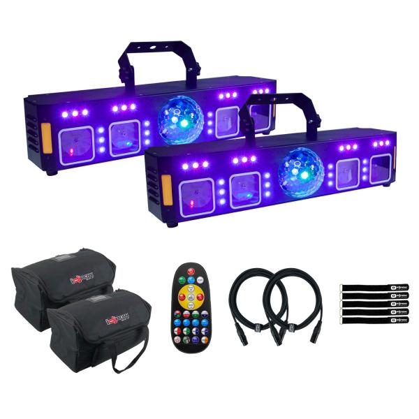 BEAM-JAM RGB LED DMX Motion Light Bar DJ Stage Effect Fixtures Pair