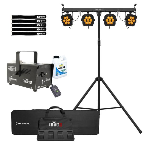 Chauvet DJ 4Bar Quad ILS Wash Lighting Solution with Fog Machine
