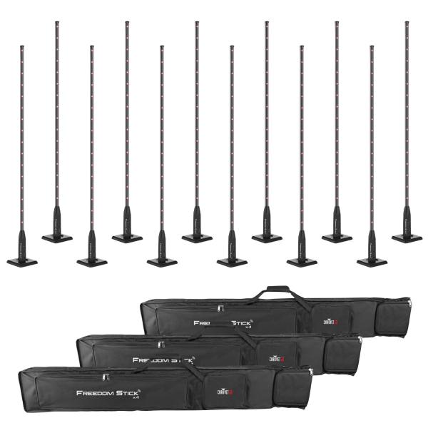 Chauvet DJ Freedom Stick X4 Free-Standing LED Arrays Twelve Pack