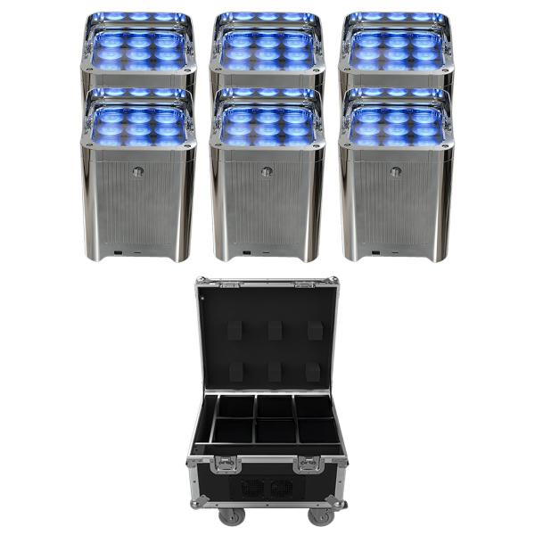 Chauvet Professional WELL FIT X Fixtures 6-Pack with Case