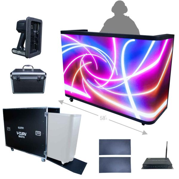 Clutch Curved LED Video Booth with Case & Vacuum Package