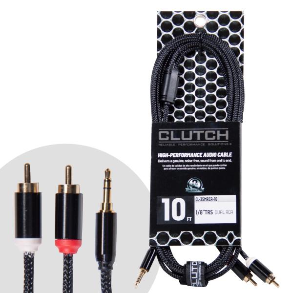 Clutch 3.5mm Male to 2x RCA Male Braided Audio Splitter Cable Main