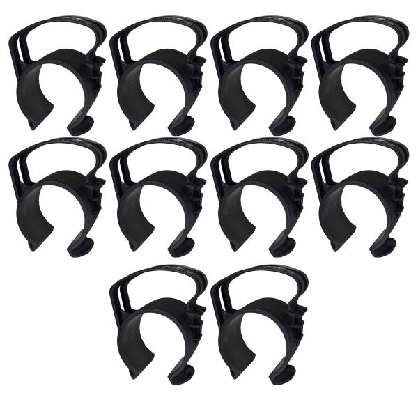 Clutch Cable Keeper for 2" Pipe Black Coloring (10-pack)