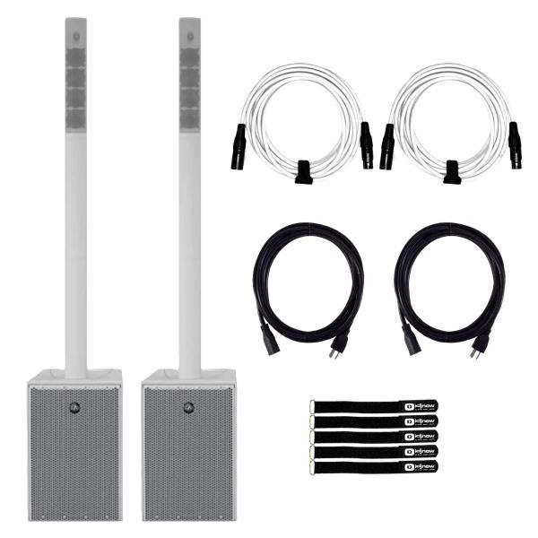 D.A.S. Audio ALTEA-DUO-20A White Column Array 2-Pack with Cables