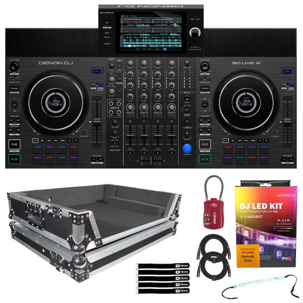 Denon DJ SC LIVE 4 4-Deck Controller with Case | IDJNOW