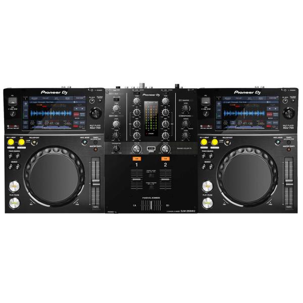 Pioneeer DJM-250MK2 2-Channel Mixer with (2) Pioneer XDJ-700