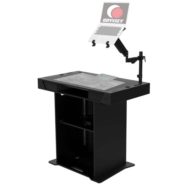 Odyssey-DJSTUDIO-B-Black-37-5-inch-Studio-Podium-with-SC-LIVE-4-Faceplate
