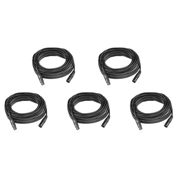 5 Pack DMX25 - 25FT DMX Cables