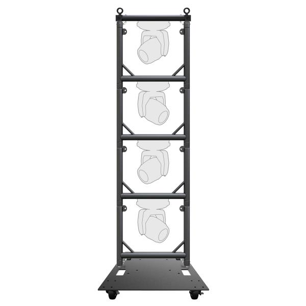 Global Truss Modular Lighting Quick Grid Section for Moving Heads in Black Quad Package