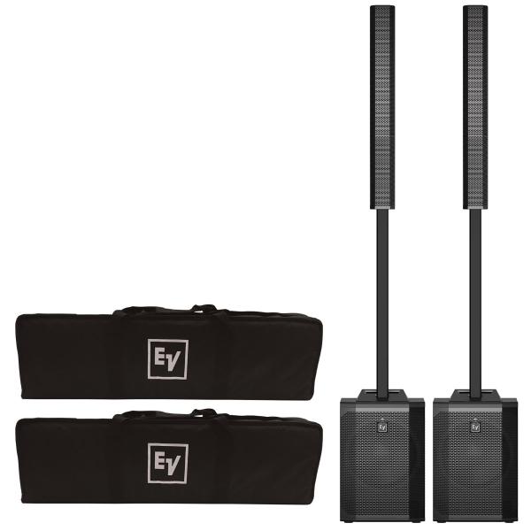 Electro-Voice Evolve 50 Portable 1000W Column PA System w Bluetooth + Subwoofer 2-Pack - Open Box Mint
