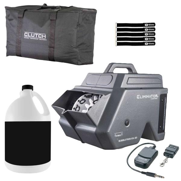 Eliminator Lighting BUBBLETRON EXL GO Bubble Machine with Fluid & Bag