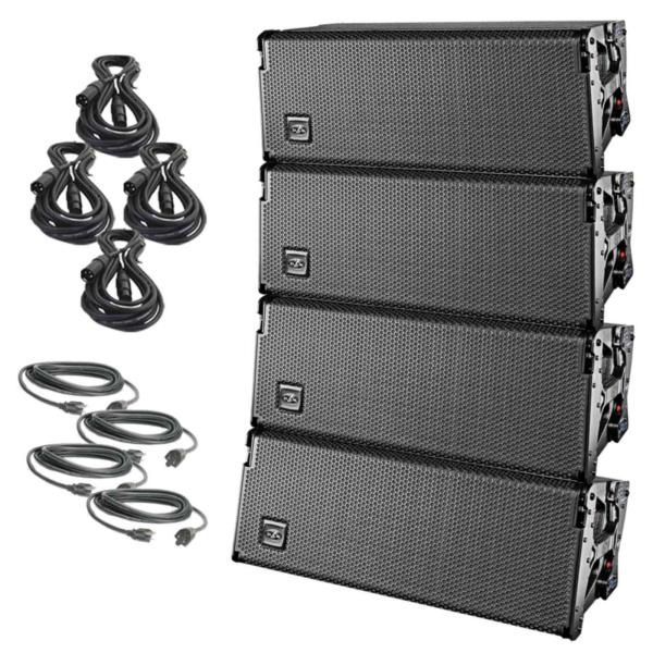 (4) DAS Event 208A Dual 8" Multipurpose Powered Line Array Speakers Bundle