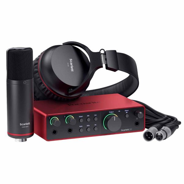 Focusrite Scarlett 2i2 Studio 4th Gen Interface with Mic & Headphones