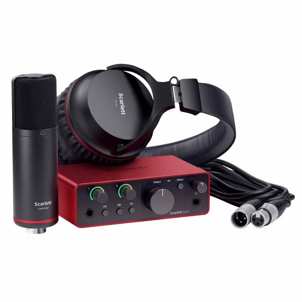 Focusrite Scarlett Solo Studio 4th Gen Interface with Mic & Headphones